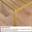 Structure de grand lit en métal et acier avec coussin de tête de lit attrayant - beige et doré