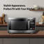 Four à micro-ondes de comptoir TOSHIBA, 0,9 pi³ avec tourne-disque amovible de 10,6 po, acier inoxydable noir
