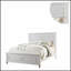 Lit blanc oriental avec tête et pied de lit à panneau haut, meubles de chambre à coucher élégants et durables-269760271