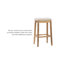 Tabouret de comptoir et de bar en bois massif sans dossier avec siège rembourré Bartonville-875261410-866721042