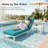 4-piece Outdoor Aluminum Chaise Lounge Set With Adjustable Backrests, Side Tables And Cushions-1814648417