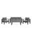 Ensemble de mobilier de patio moderne en métal toutes saisons avec coussins de 5 pouces-975476338