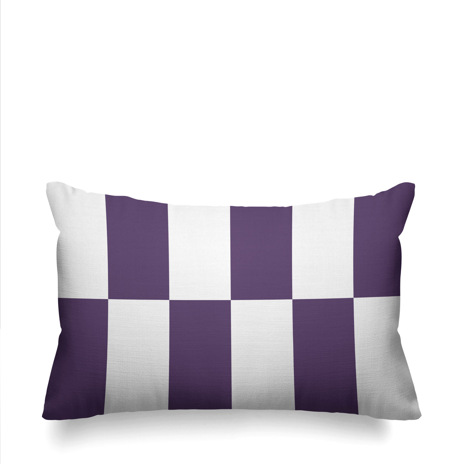 Luella Geometric Indoor/Outdoor Throw Pillow, Purple, 14" x 20", Rectangular