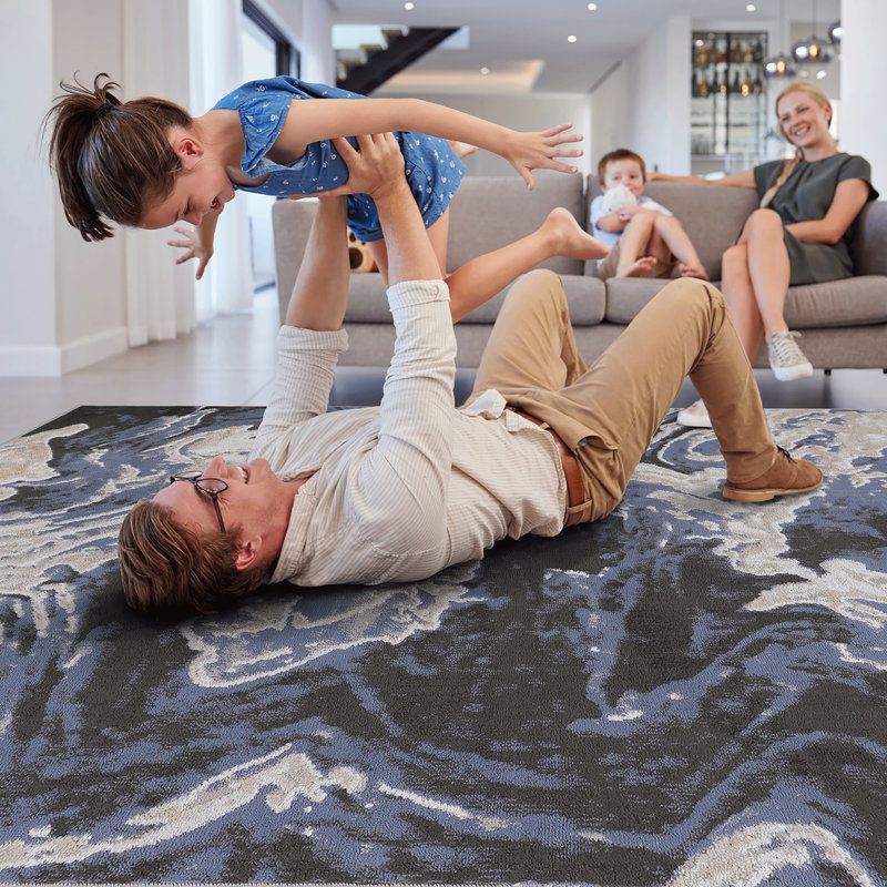 Abstract Non-Shedding Living Room Bedroom Dining Home Office Stylish And Stain Resistant Area Rug, Rectangle 2' x 3'