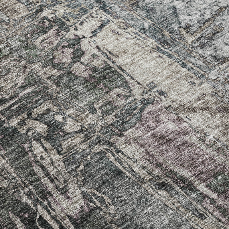Machine Washable Indoor/Outdoor Derrick ACN2236 Abstract Rug, Rectangle 1'8" x 2'6"