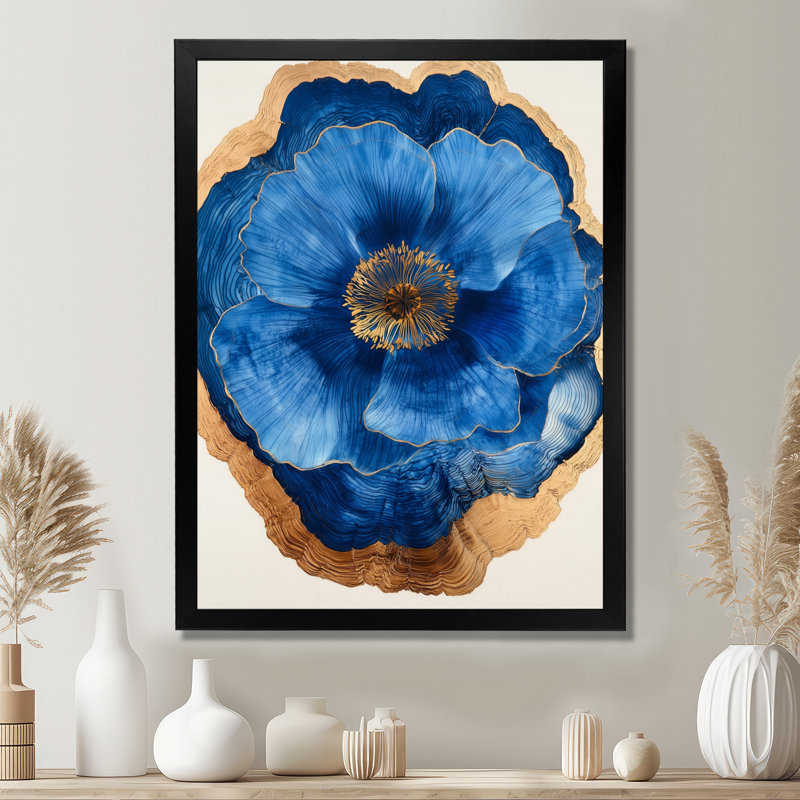 Nagel - reproduction d'art sur toile florale, H 32 po x l 24 po, Noir, Picture Framed