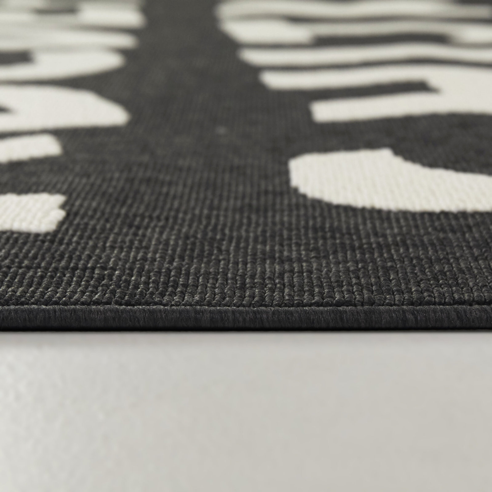 Kids Alphabet Area Rug, Rectangle 5'3" x 7', Charcoal