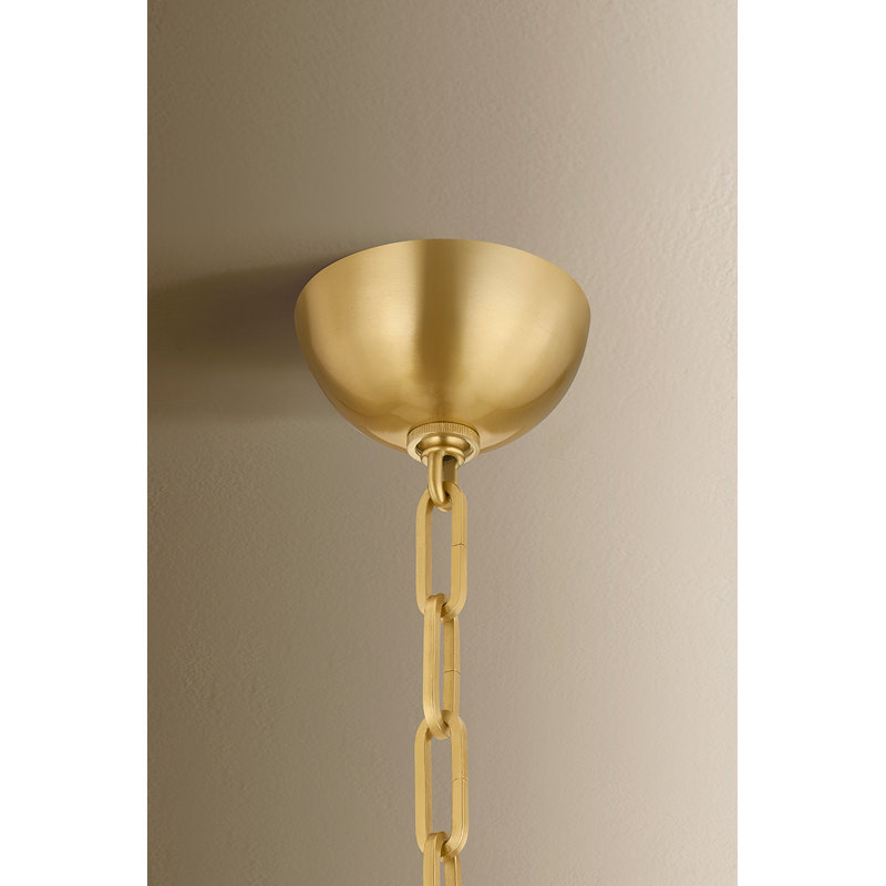 Jaipur 1-Light Optic Glass Pendant, 19" H x 17" W x 17" D, 25 Watts