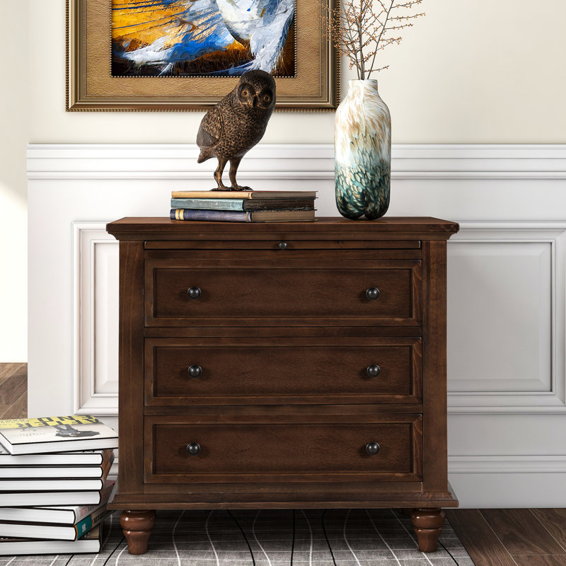 Armoire de chambre à coucher avec 3 tiroirs - Vaste espace à l'intérieur de 3 tables de rangement Ustyle pour la vie de tous les jours