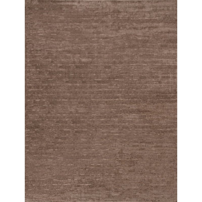 Hand Knotted Area Rug in Mulberry/Brown