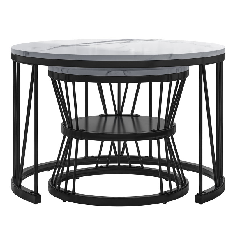Coffee Table with Storage, Black