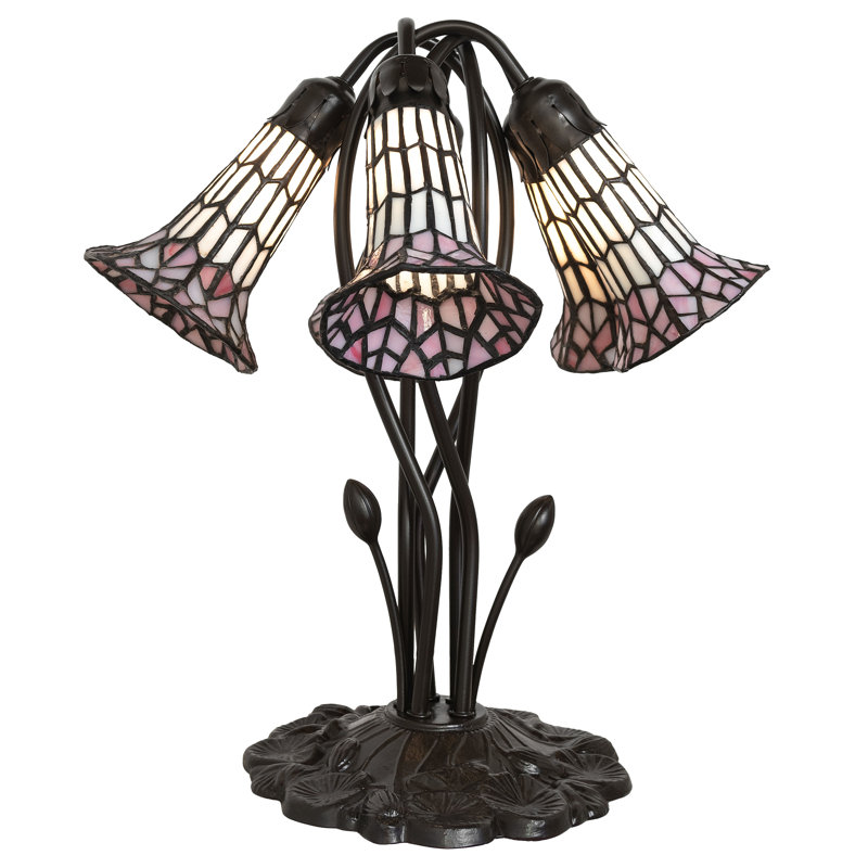 Table Lamp, Pink/White