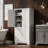 Multi-Functional Tall Storage Cabinet: Versatile Large-Capacity Organizer For Bathroom/Office/Kitchen (Available In Black/White/Gray)-1997205727