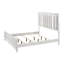 Mobilier de chambre à coucher contemporain très grand en bois avec tête de lit tapissier d'aspect lin-117511778