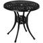 Table de salle à manger ronde 30 "avec trou pour parasol, table bistro d'extérieur en fonte d'aluminium antique seulement