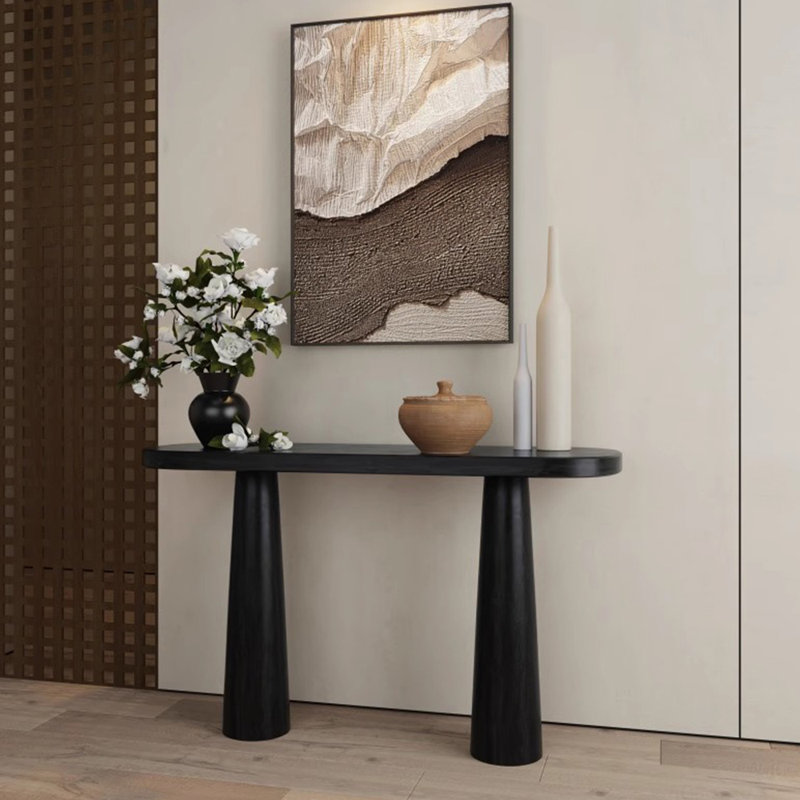Console en bois massif de style français, H 31,5 po x l 62,9 po x P 11,8 po