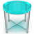 Turquoise / chrome sélectionné