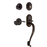 Nostalgic Warehouse Rope Rosette S Grip Handleset with Single Cylinder Deadbolt and Manor Lever