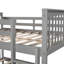 Lit superposé double au-dessus de double, conception peu encombrante, fabrication robuste, accès par échelle, rails de sécurité