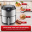 Friteuse à air T-Fal, friteuse, Easy Fry, faible en gras, panier antiadhésif, 4,2 L, acier inoxydable avec support en prime