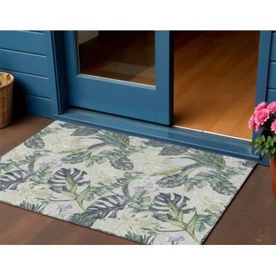 Tapis vert lavande et ivoire Fagundes
