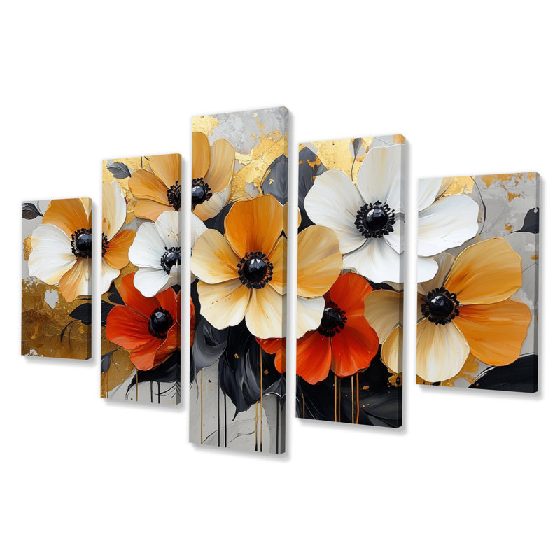 Brimfield - coquelicots, art mural traditionnel