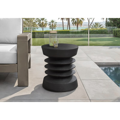 Table d'appoint d'extérieur moderne 25 "h