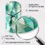 Seagrass Mosaic Emerald Coastal Motif - horloge murale cylindrique abstraite, horloge murale asymétrique verte-105567184