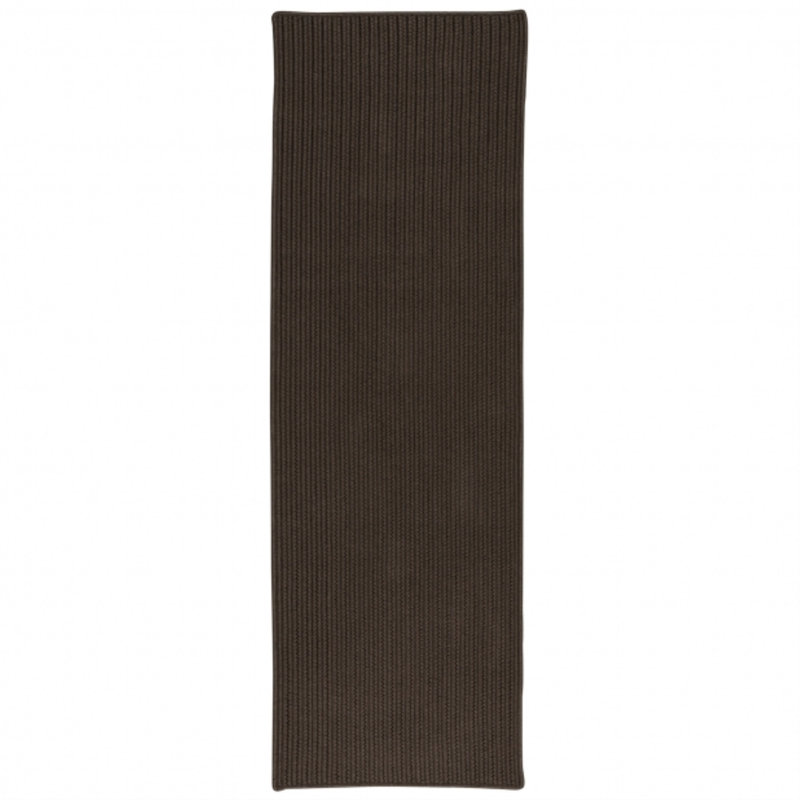 Tapis brun tressé à la main Rylie, Tapis de couloir 2 pi 6 po x 5 pi