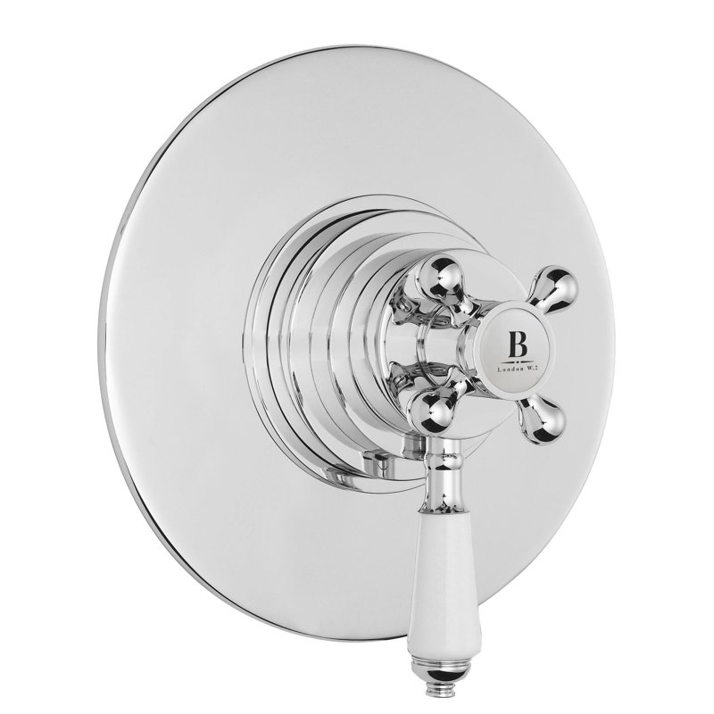 Round Double Concealed Thermostatic Shower Valve