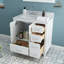 36 po X P 22 po P 35,4 po Meuble-lavabo H blanc avec plateau et lavabo blancs-1928365783