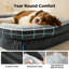 Lit orthopédique pour chien de taille moyenne, avec traversin ovale avec housse en molleton doux imperméable et lavable-132221507-126133069