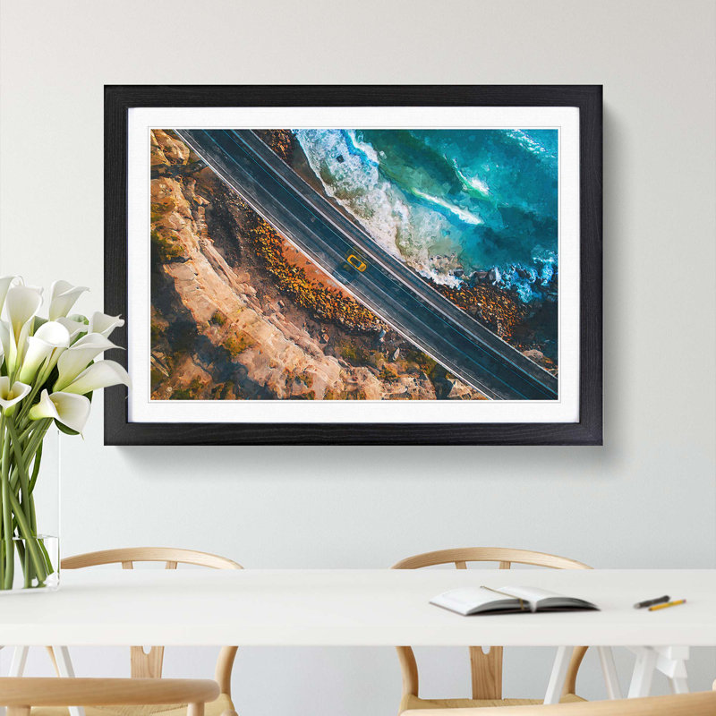 Driving - Picture Frame Graphic Art Print, 62cm H x 87cm W x 2cm D, Black Framed