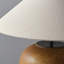 Small Ceramic Modern Table Lamp with Cotton Blend Shade for Bedroom Living Room, Bulb Included-1540493468