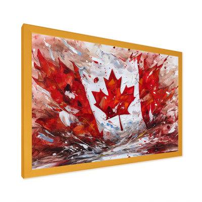Drapeau canadien flottant - impressions sur toile