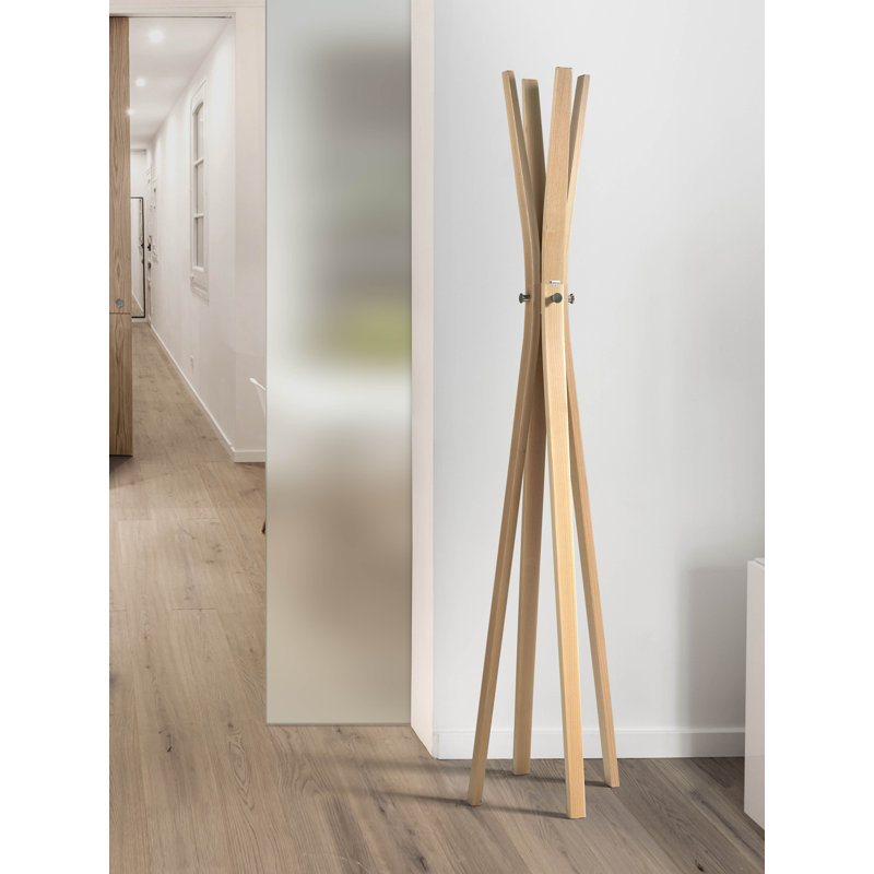 Solid Wood Coat Rack, Natural