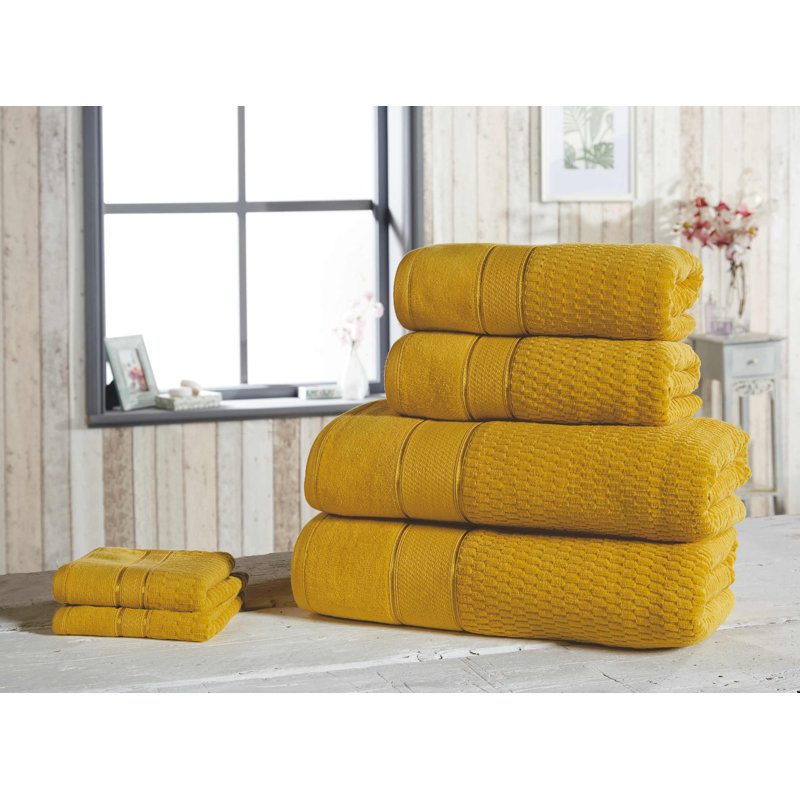 Asare 100% Cotton Midweight Waffle Mulit-Size Set, Ochre