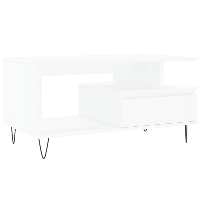 Coffee Table with Storage, White