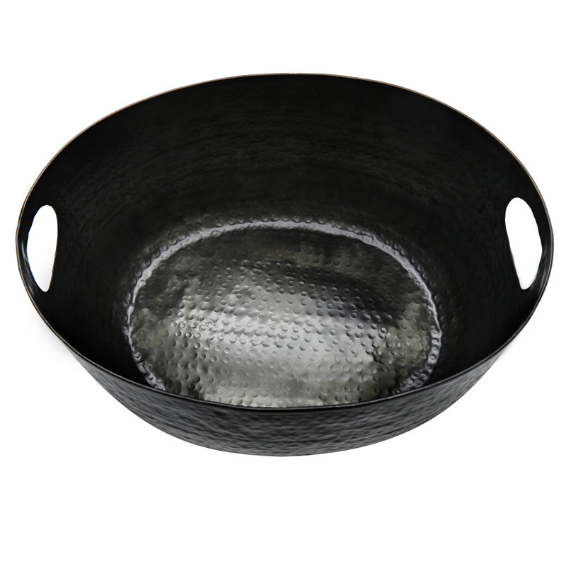 Hammered Beverage Party Tub, Black