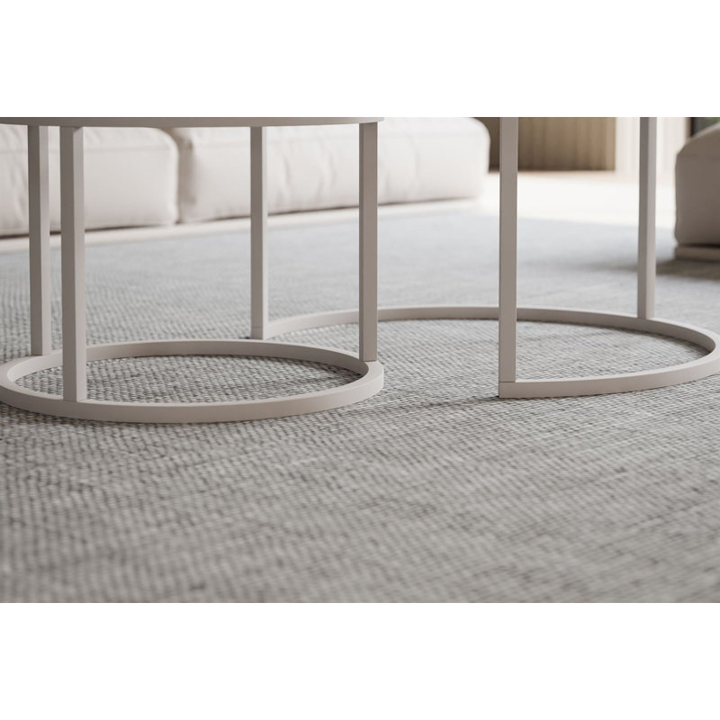 Cordey Coffee Table, White glass