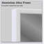 Miroir de salle de bain 48 po x 32 po rectangulaire moderne surdimensionné avec cadre blanc