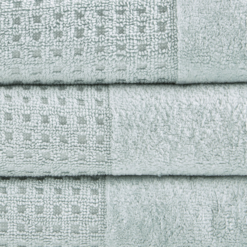 Ensemble 6 serviettes de bain en coton antimicrobien, Écume de mer, écume de mer