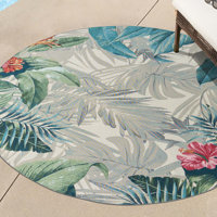 Round Outdoor Rugs You'll Love | Wayfair