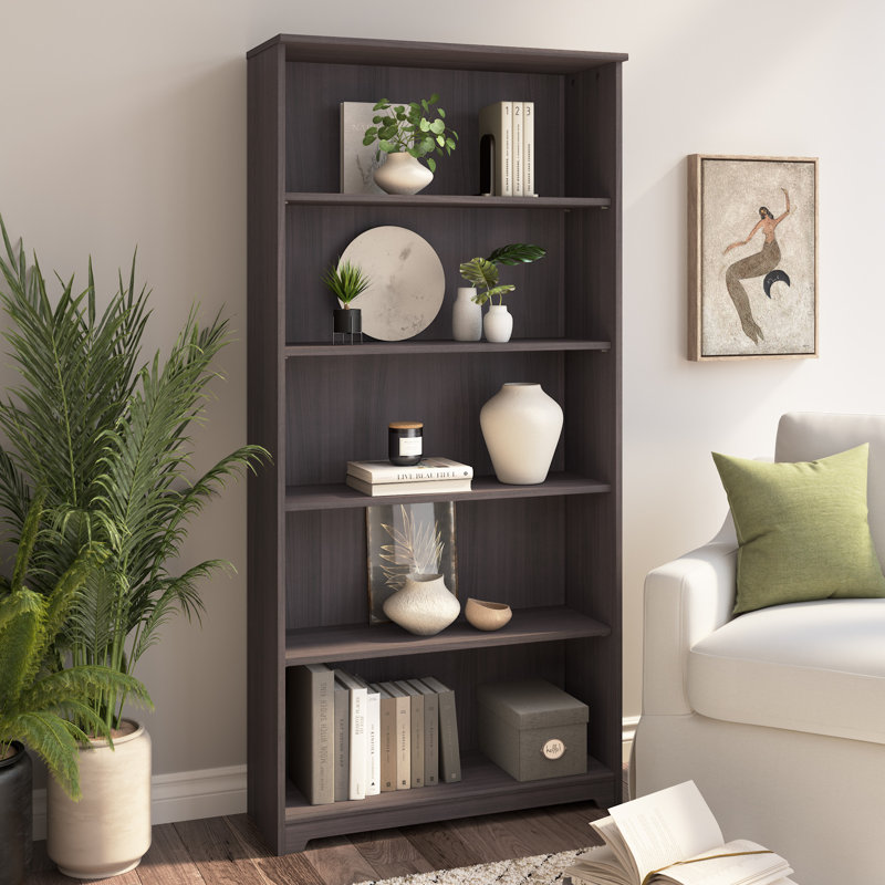 Tall 5 Shelf Bookcase in Heather Gray, Heather Gray