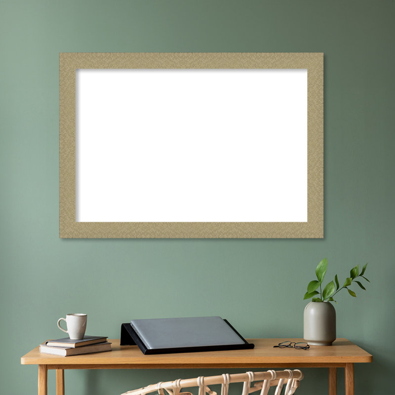 Mosaic Framed Dry Erase Magnetic Board Organization Boards, 28" H x 40" W, Gold