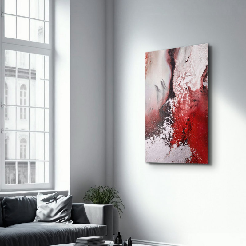 Élégante peinture murale en verre trempé de 13,8 po x 21,7 po | 100% verre trempé, épaisseur: 0,16 pouce | Imprimé UV pour des couleurs éclatantes | Parfait pour la décoration intérieure, le salon et les espaces de bureau