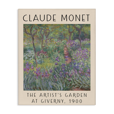 "Classic Garden" par Monet, art mural sur toile par Daphne Polselli bp-893_CN