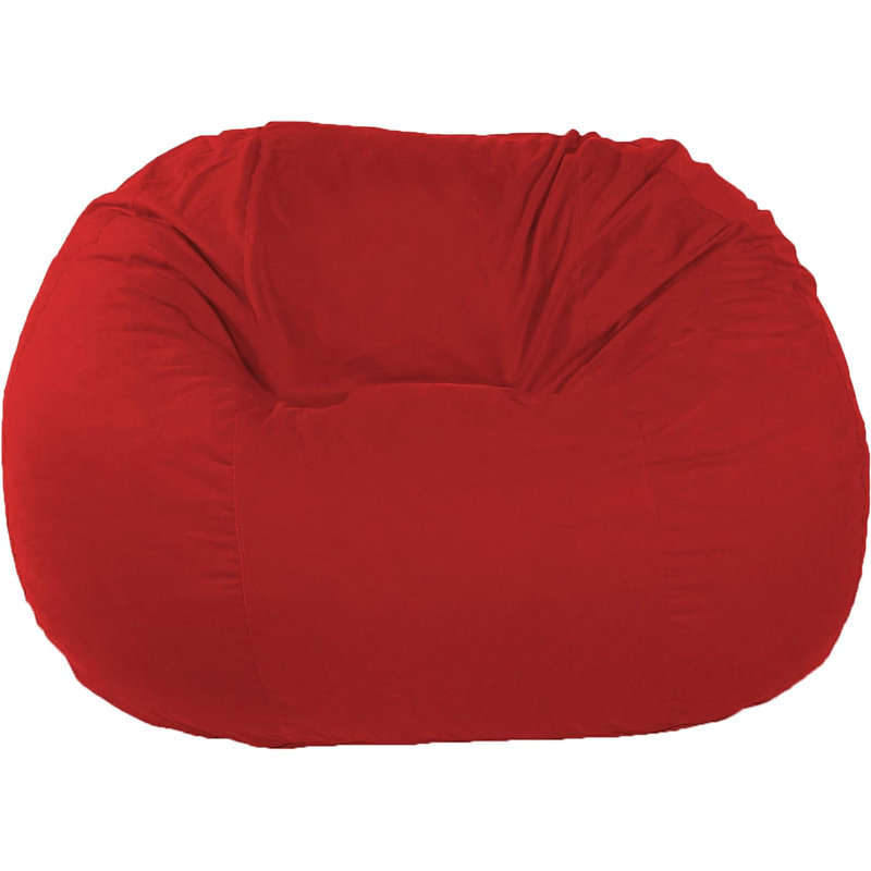 Cotton Bean Bag Chair & Lounger, Red 100% Cotton