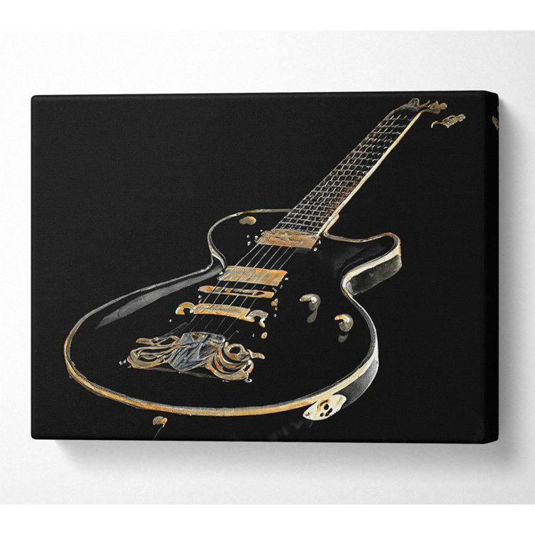 Dbz Bolero Guitar - Wrapped Canvas Print