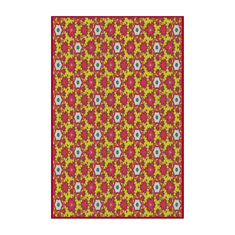 Tapis orange / jaune Power Loom, Rectangle 2 pi x 3 pi